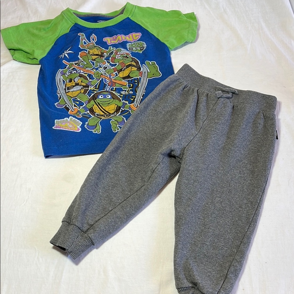 3T Teenage Mutant Ninja Turtles t-shirt and sweatpants set